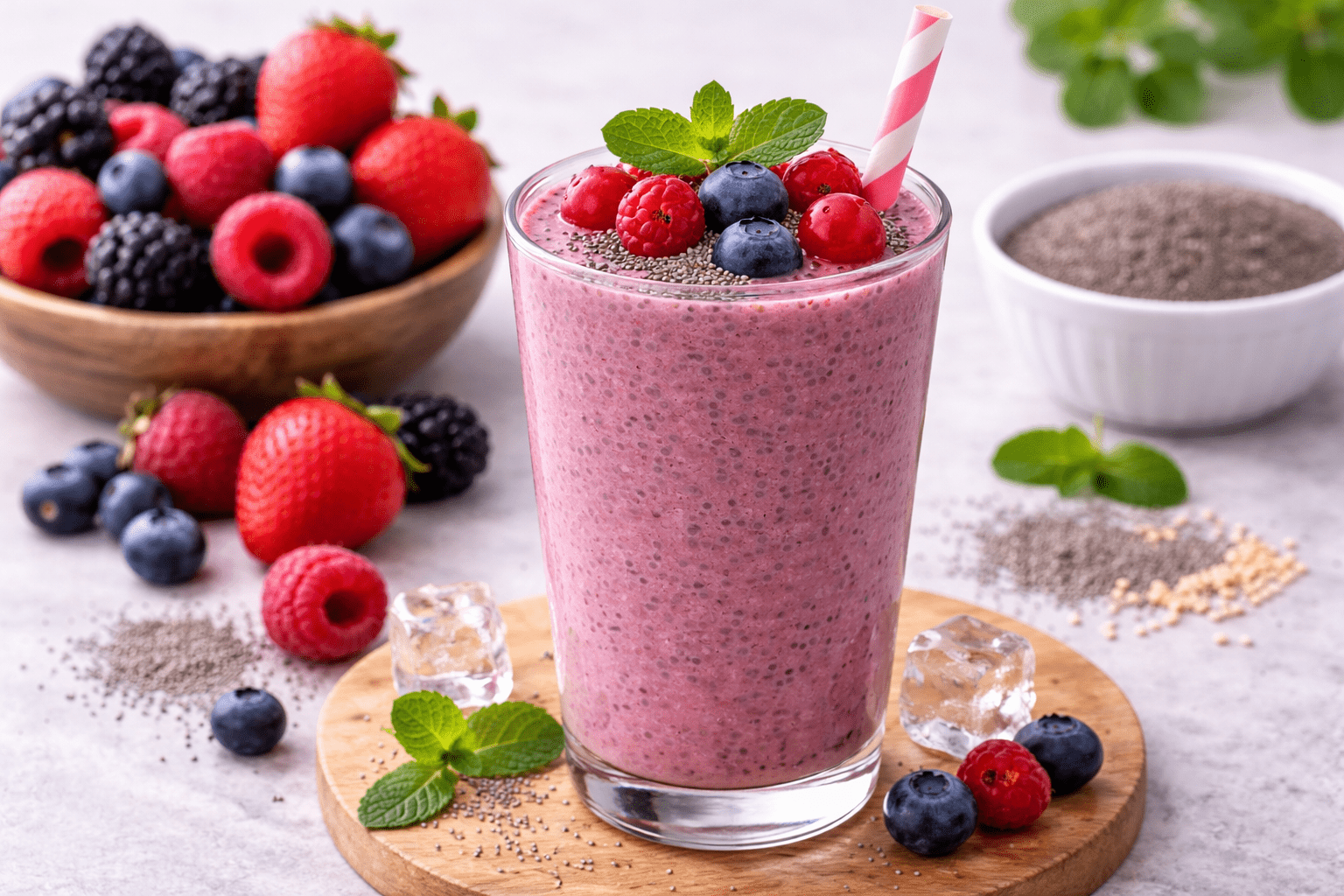 smoothie berry mix + chia