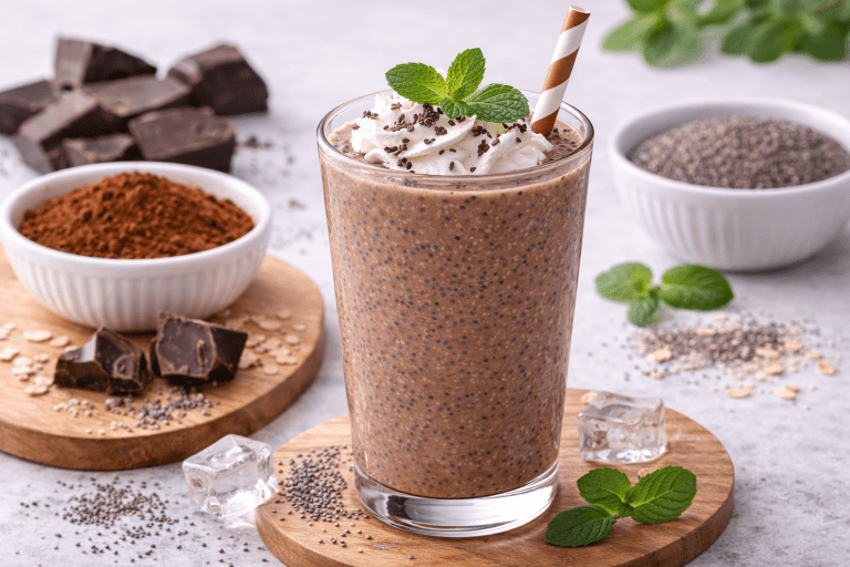 smoothie coklat + chia