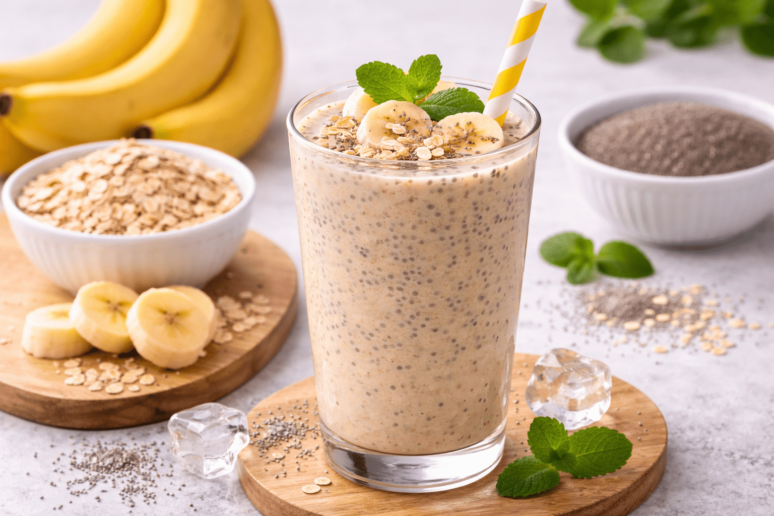 smoothie pisang + chia